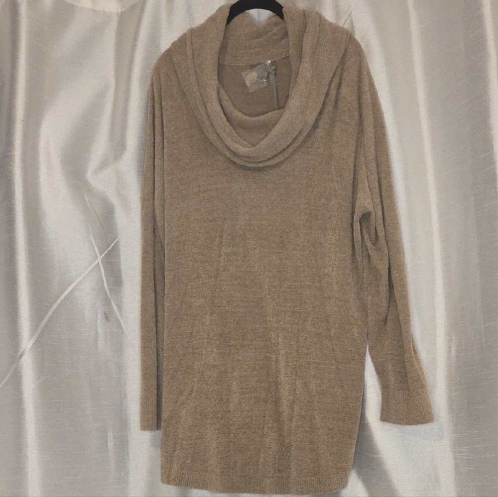 Barefoot Dreams Soft Camel Cowl Neck Sweater NWT